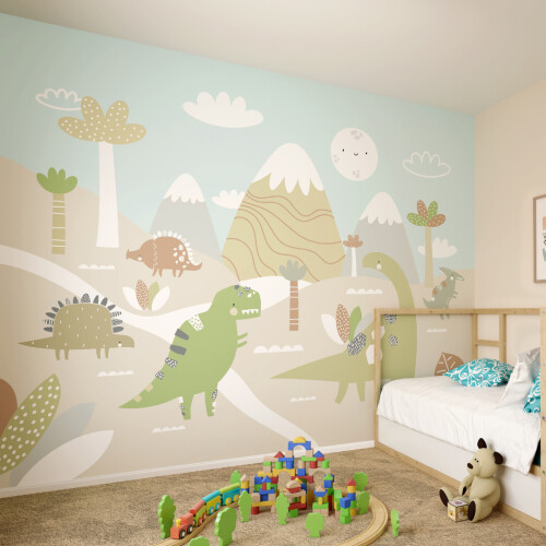 (Medium (3m X 2.4m)) Dinosaur Land - Natural