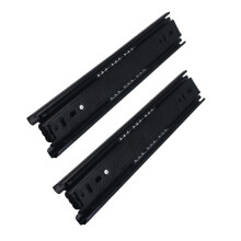 Heavy Duty Full Extension Ball Bearing Drawer Slides with Soft Close Damping and Safety Lock, Black