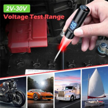 Auto LED Test Light 2-30V Digital Display Fuse Tester Circuit Tester with Polarity Indicate Car Repair Diagnostic Tool