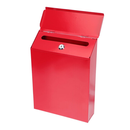 Wall Mounted Mailbox Lockable Secure Storage Rustic Vintage Metal Mailbox for Home Outdoor Use