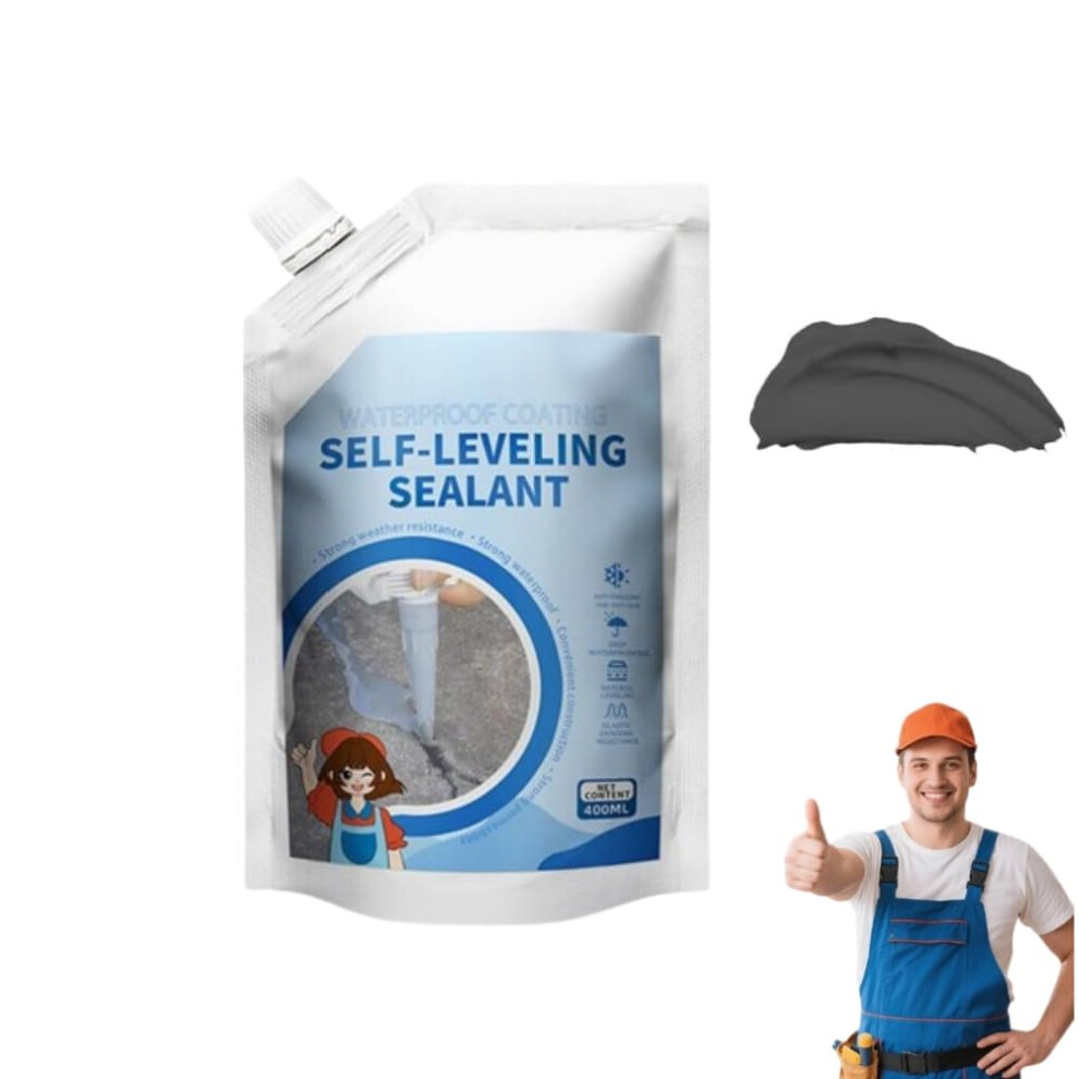 Concrete Crack Filler 500G Black Quick Dry Waterproof Elastic Concrete Sealant For Driveway 9330225543466