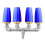 Professional Rotating Hose Turbines Nozzle with 4Heads-Blue 1