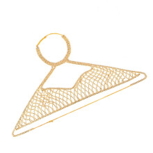 Sparkling Alloy Body Jewelry Chain Perfect For Music-Gold
