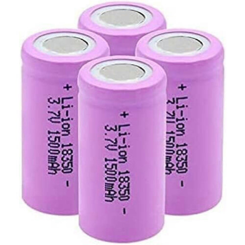 18350 1500mah 3.7V, Επαναφορτιζόμενη 10A για προβολείς, κάμερα LED, ηλεκτρονικές κλειδα