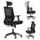 Ergonomic Black Office Chair with Adjustable Height and Mesh Back 1