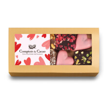 Comptoir du Cacao Praline und Herzschokoladen Geschenkbox 75g