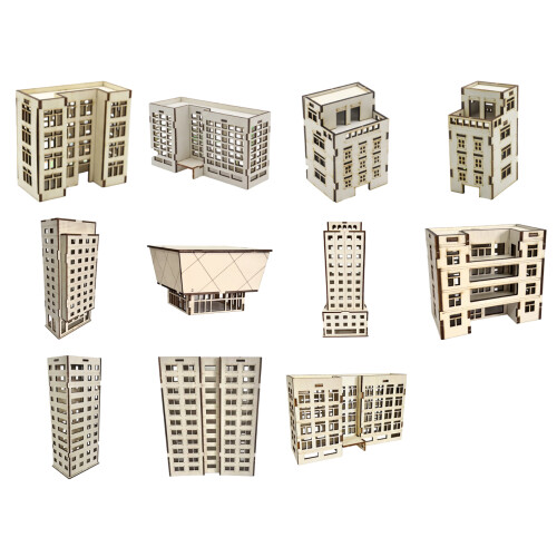 Wooden Apartment Assembled Model Miniature Architectural-8 1
