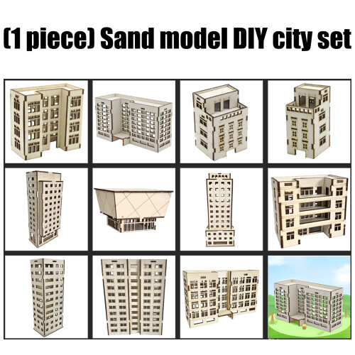 Modèle d'assemblage d'immeuble d'appartement en bois,-10 2