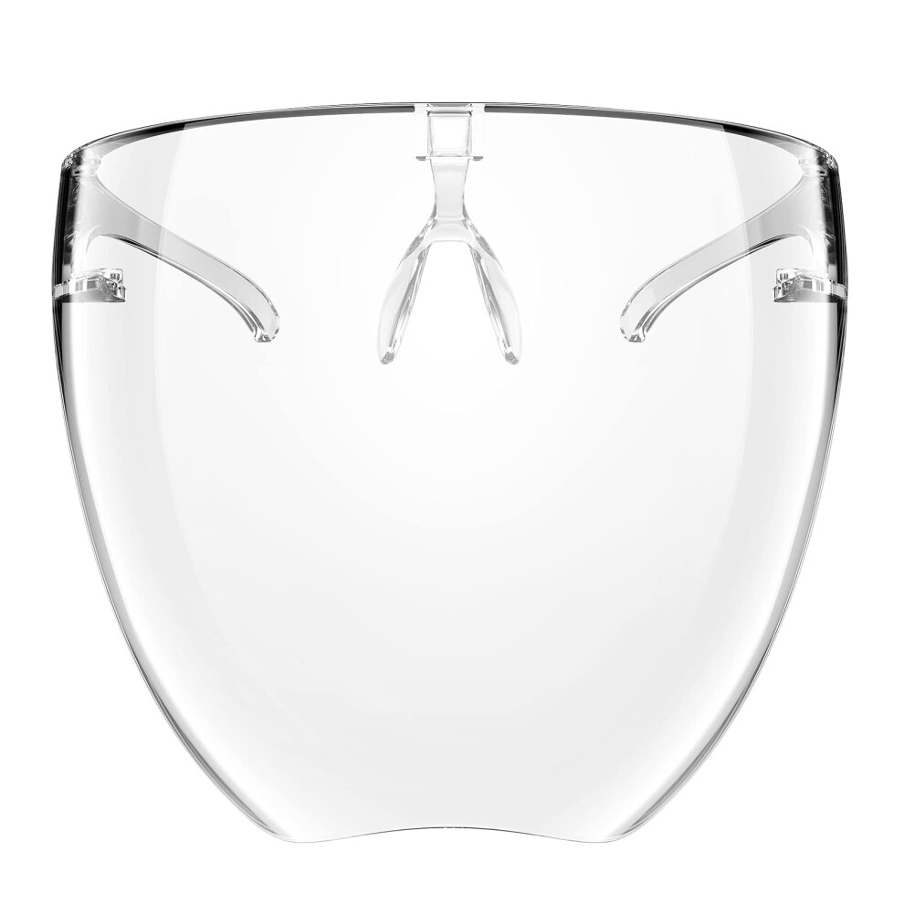 Clear Face Shield With Glasses Frame, Antifog Full Face Protection Mask, Lightweight And Reusable 9330225543954