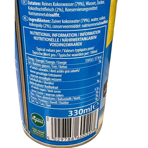 Tropical Sun Coconut Water with bits 330 ml (pack of 12) 1