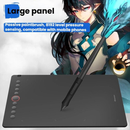 Digital Drawing Tablet Compatible With Mobile Phones Computers(Black) 1