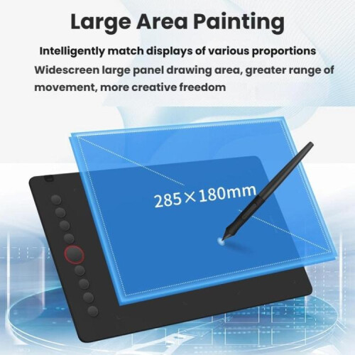 Digital Drawing Tablet Compatible With Mobile Phones Computers(Black) 2