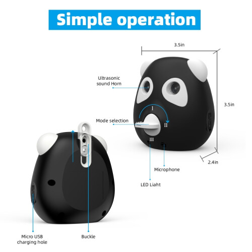 Outdoor Powerful Ultrasonic Bark Stopper Dog Training Device(Black) 2
