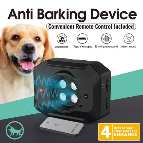 Ultrasonic Dog Bark Suppressant Pet Noise Controller(Black With Remote Control) 1
