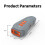 LED Flashing Light Handheld Ultrasonic Bark Arrester Frequency Conversion Dog Training Device(Black+Orange) 2