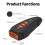 LED Flashing Light Handheld Ultrasonic Bark Arrester Frequency Conversion Dog Training Device(Black+Orange) 3