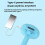 Pet Blue Light Antibacterial Spray Massage Knot Comb(Blue) 5