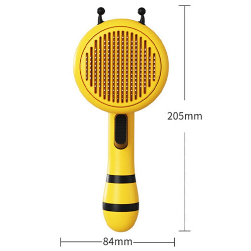 Bee Pet Comb Katzenhaarentfernungs-Massage-Nadelbürste (Gelb) 1