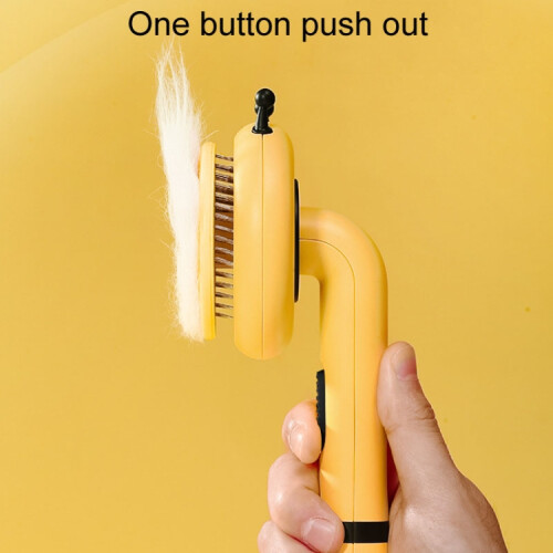 Bee Pet Comb Katzenhaarentfernungs-Massage-Nadelbürste (Gelb) 2