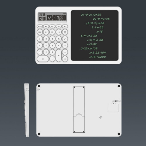 Office Calculator LCD Handwriting Board With Stand(White) 1