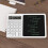 Office Calculator LCD Handwriting Board With Stand(White) 5
