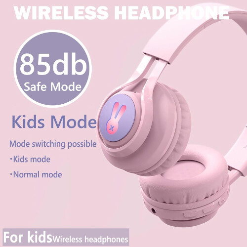 Kids Bluetooth Headphones Volume Limit LED Over Ear 1