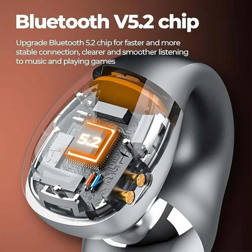 Wireless Open-Ear Bone Conduction Earbuds LED Display Bluetooth 5.3 2