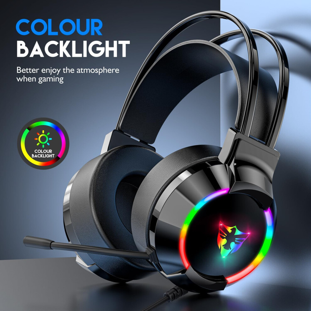Usb 7.1 Gaming Headset Over-Ear Stereo Headphones With Mic 8583307383189