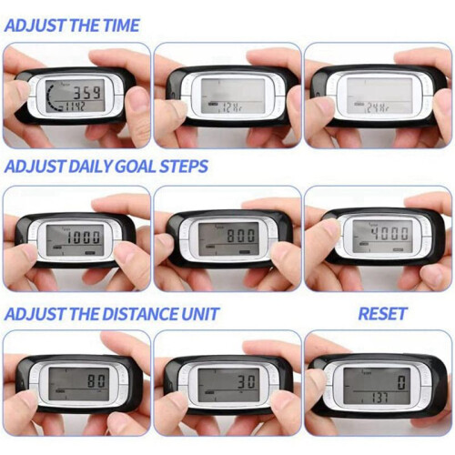 2X Pedometer for Walking,Screen Pedometer with Clip and Lanyard Simple Walking Step Counter Accurate 3D Pedometer 2