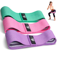 Widerstandsbänder-Set, rutschfest, 3 Widerstandsstufen für Hüfte und Gesäß, Heimfitness, Yoga