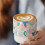 MHW-3BOMBER 220ml Coffee Cup Stackable Coffee Mugs Ceramic Coffee Mugs with Texture Patterns for Latte/Cappuccino/Cocoa/Tea 3