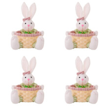 4X Pasen Snoep Schotel, Bunny Paasmand, Paas Snoep Opbergmand, Geschenkdoos voor Tafel Decor Paascadeau,A
