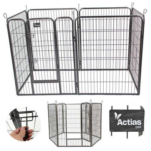 Large Heavy Duty 6 Panel Pet Playpen Metal Cage