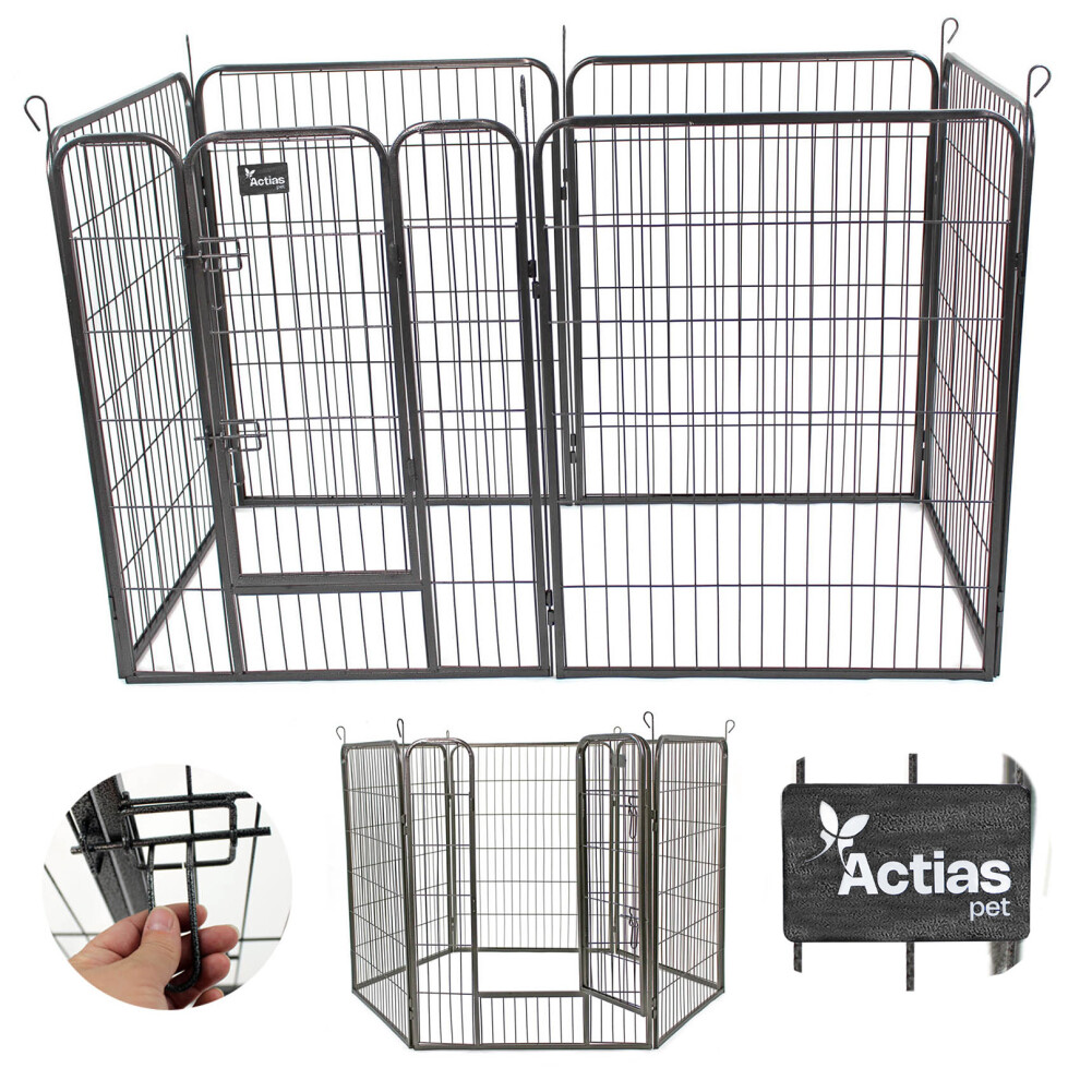 Actiaspet Large Heavy Duty 6 Panel Pet Playpen Metal Cage