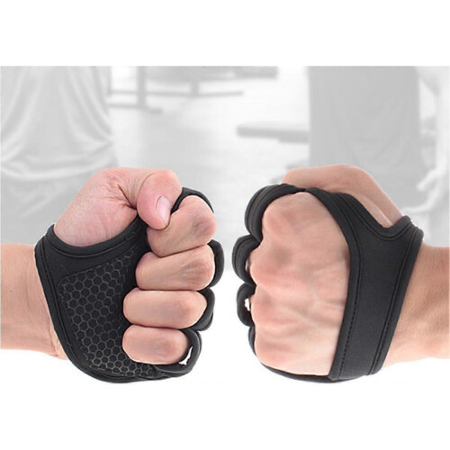 Weightlifting Gloves Neoprene Half Finger Training Gloves for Pull-ups, Sweatproof, Adjustable Size, Durable Design MSPHX 1