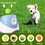 Lançador automático de bolas pequeno para cães com 6 mini bolas de tênis verdes. 3
