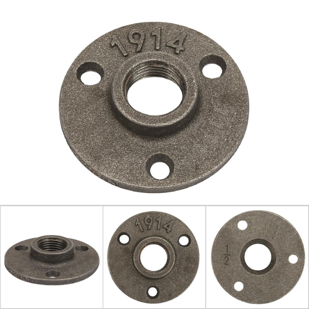 10Pcs 65Mm Dn15 Cast Iron Flange Base 3 Holes 4011393768626