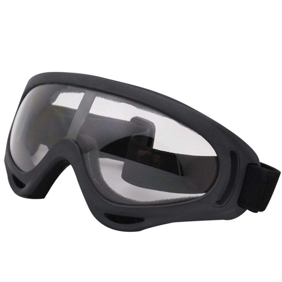 Protective Goggles Antifog Waterproof Eye Shield For Riding Skiing Dustproof Black Frame Clear Lens 9330225545101