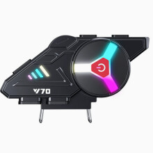 Y70 Motorfiets Bluetooth 5.3 Helmheadset, RGB Kleurrijk Licht, IPX6 Waterdichte Hoofdtelefoon, Dubbele Telefoonverbinding, Helder Gelui
