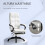 Vinsetto Silla de Oficina Blanco 65 x 65 x 125 cm 2