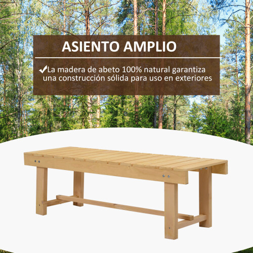 Outsunny Banco de Jardín Marrón 110 x 38 x 35 cm 1