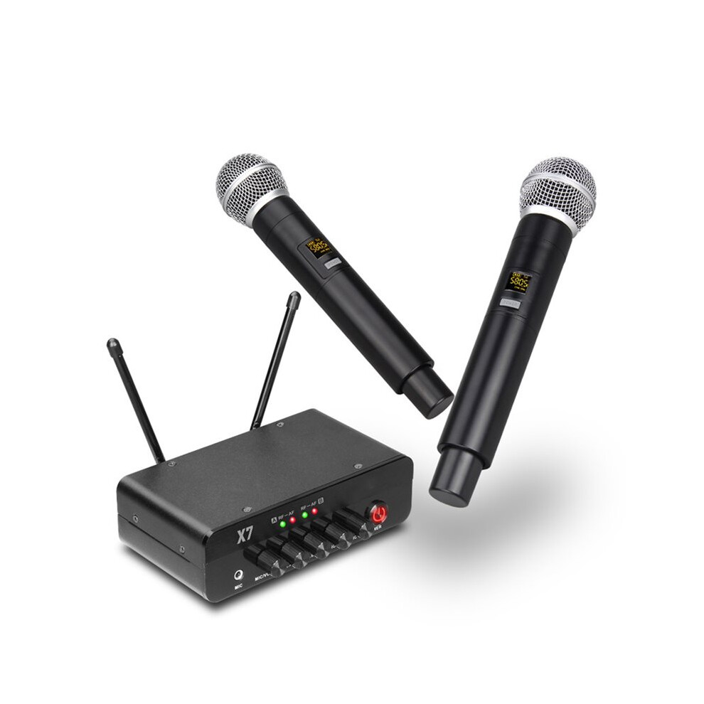 Dual Channel X7 Wireless Microphone System For Karaoke Dual Handheld 5.0 Dsp Reverb For Family Karaoke 6032990654134