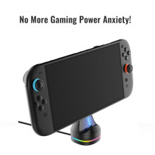 For 2 Console Charging Dock Portable Charging Dock with RGB Lighting Small Single Charger with Type-C Interface
