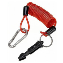 6FT Breakaway Cable for Trailers, Heavy Duty Stainless Steel Spring Coiled Wire Emergency Brake Safety Lanyard with Pin
