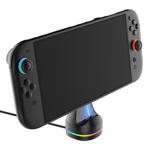 For  2 Console Charging Dock Portable Charging Dock with RGB Lighting Small Single Charger with Type-C Interface 2