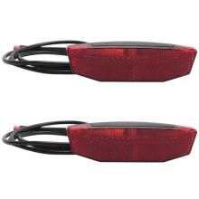 2X 6V-60V Electric Bike Rear Light/Tail Light LED Warning Rear Lamp for E-Scooter Ebike Taillights Waterproof Connector