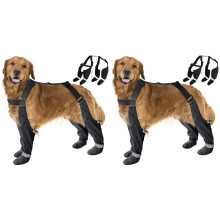 2X Hondenlaarzen met Bretels, Grote Hondenregenlaarzen, Waterdichte Hondenwinterlaarzen en Sneeuwbroeken, PawProtectors Leggings M
