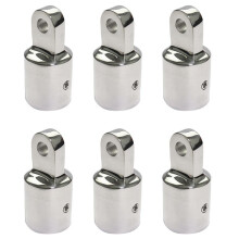 6X Single Screw 316 Stainless Steel 20mm Eye End Cap Bimini Top Hardware Marine Boat Yacht External Canopy Tube End
