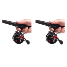 2X LEO Dws60 High-Foot Raft Wheel Rotary Ice Plate Fishing Supplies Micro-Lead Wheel 4+1Bb 2.6:1 Fishing Accessories()