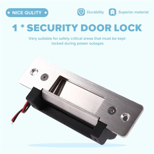 1Pc Electric Strike Lock, Fail Secure Narrow Frame Electronic Door Lock for Access Control and Security Doors Locking 2